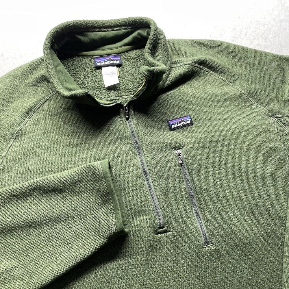 Patagonia Better Sweater Men’s XXL Green 1/4 Zip Pullover Fleece Outdoor 25521